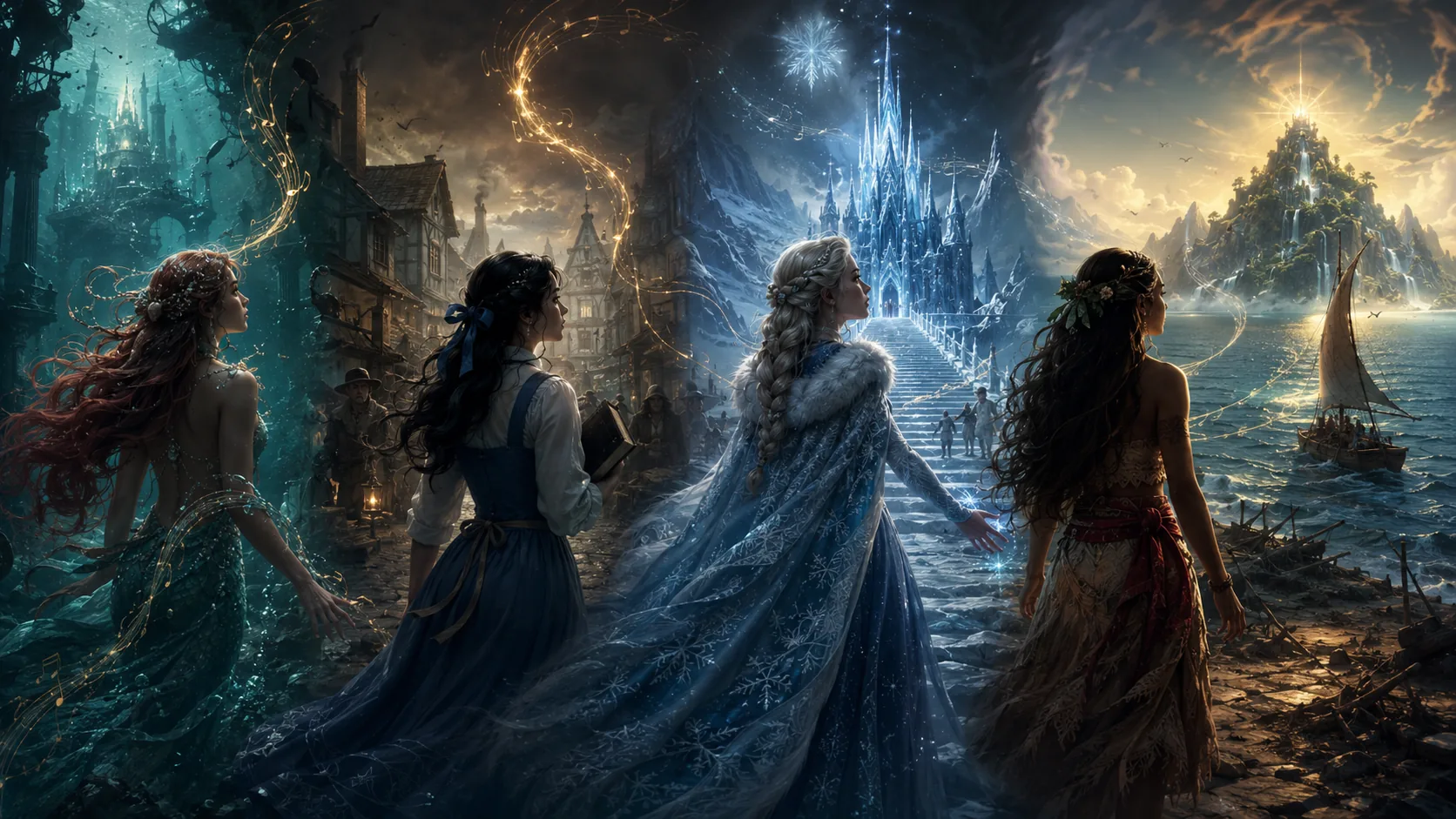 Filmspiracies conspiracy-board style hero image suggesting Disney princesses are being recruited rather than rescued
